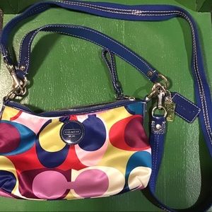 COACH multi color crossbody bag